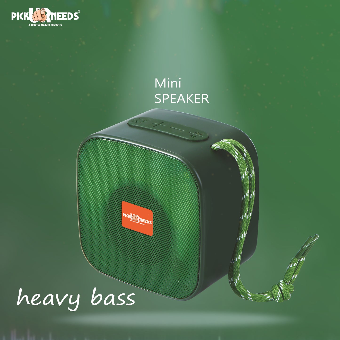 Pick Ur Needs Portable Wireless Speaker With RGB Light TF Card / USB Device / FM Radio Support 5 W Bluetooth Speaker (Black, 5.0 Channel)
