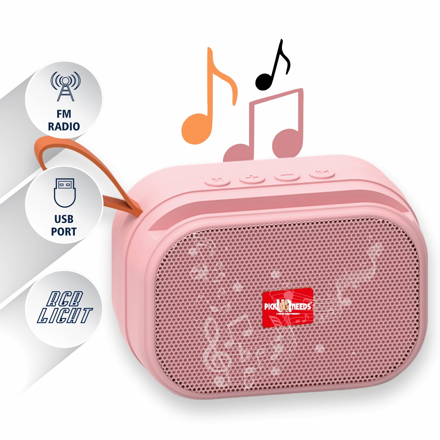 Pick Ur Needs Wireless 2 Side Loud Speaker With USB / TF Card Support 5 W Bluetooth Speaker (Blue, 5.0 Channel)