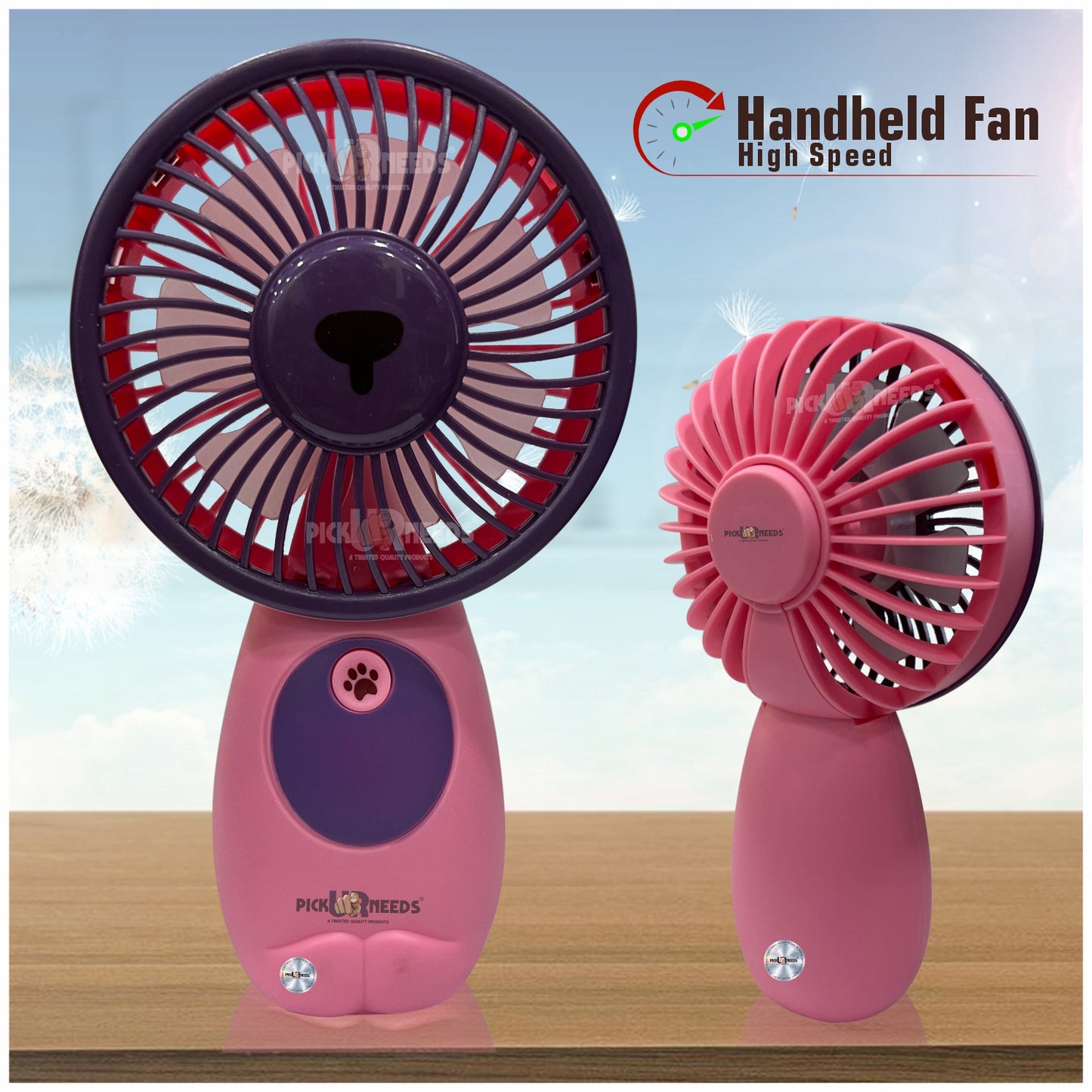 Pick Ur Needs Mini Pocket Rechargeable Fan With USB Charge Support Rechargeable Battery Mini Portable Fan For Outdoor Usage Fan