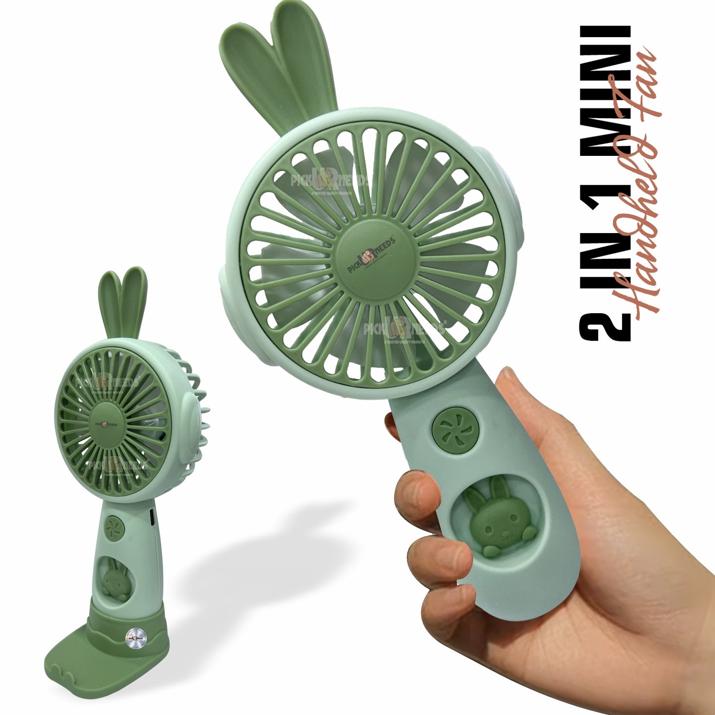 Pick Ur Needs Camping Adventure Mini Hand Fan USB Charging Support Mini Toy Fan /Mini Hand Fan Mini Fan Portable Design Rechargeable Battery Fan For Outdoor Rechargeable Fan (Brown)