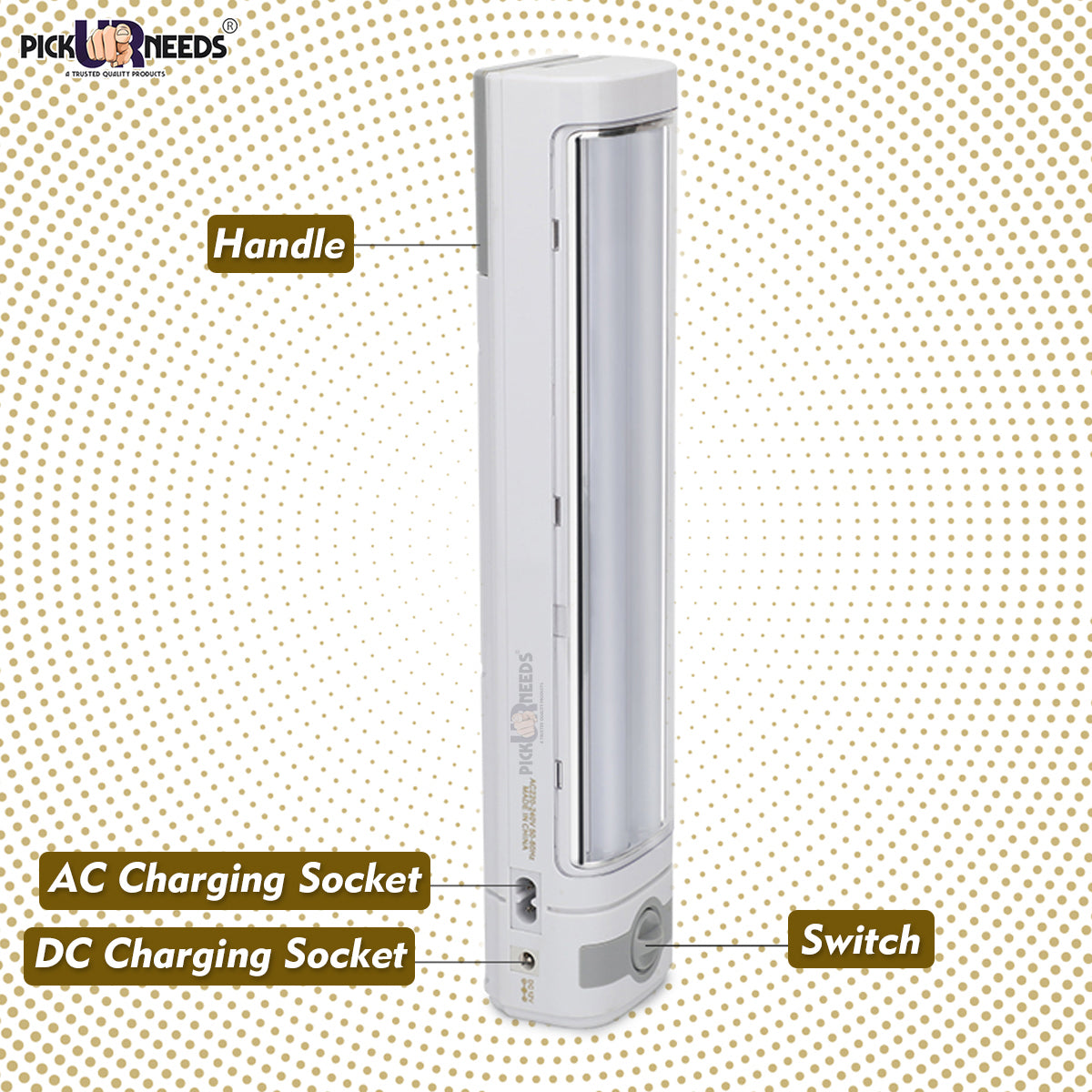 Pick Ur Needs Rechargeable 60 Watt Long Size Tube Home Delight Rechargeable Long Tube Light With 8 hrs Lantern Emergency Light