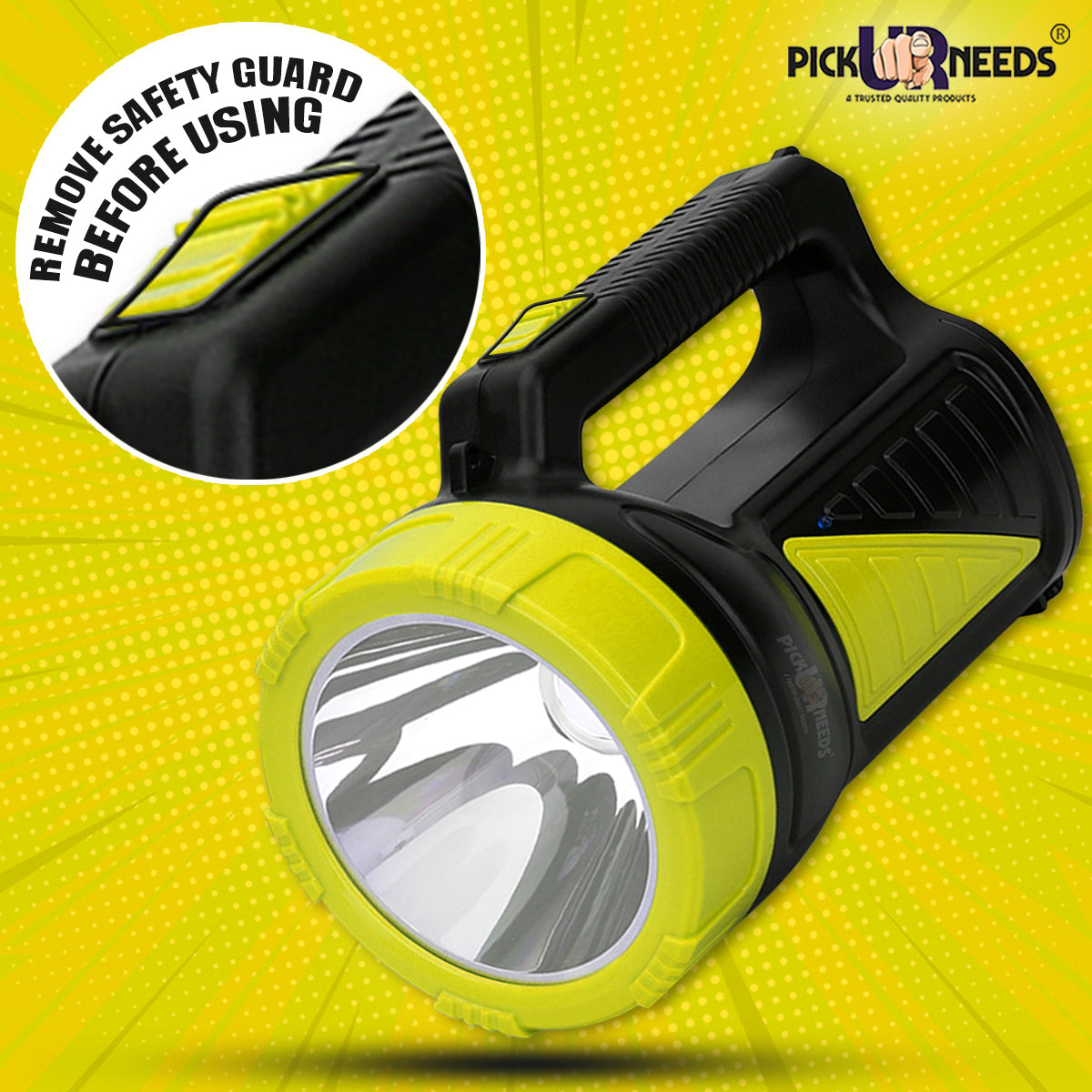 Pick Ur Needs 2 In 1 Rechargeable Long Range Emergency Search Torch Light With Side Tube Light