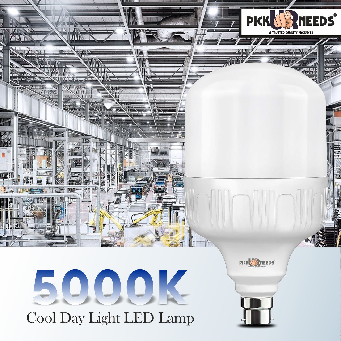 Pick Ur Needs 55 Watt High Brightness Bulb With 90 SMD LED B22 D AC Bulb 0 hrs Emergency Light Bulb (White) pack of 2