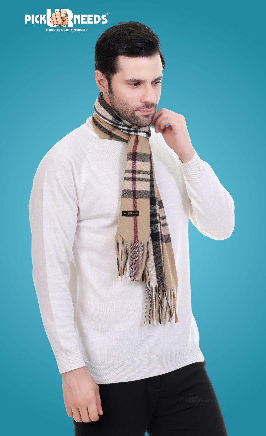 Pick Ur Needs Stylish Men’s Muffler – Warm, Soft & Trendy Winter Accessory