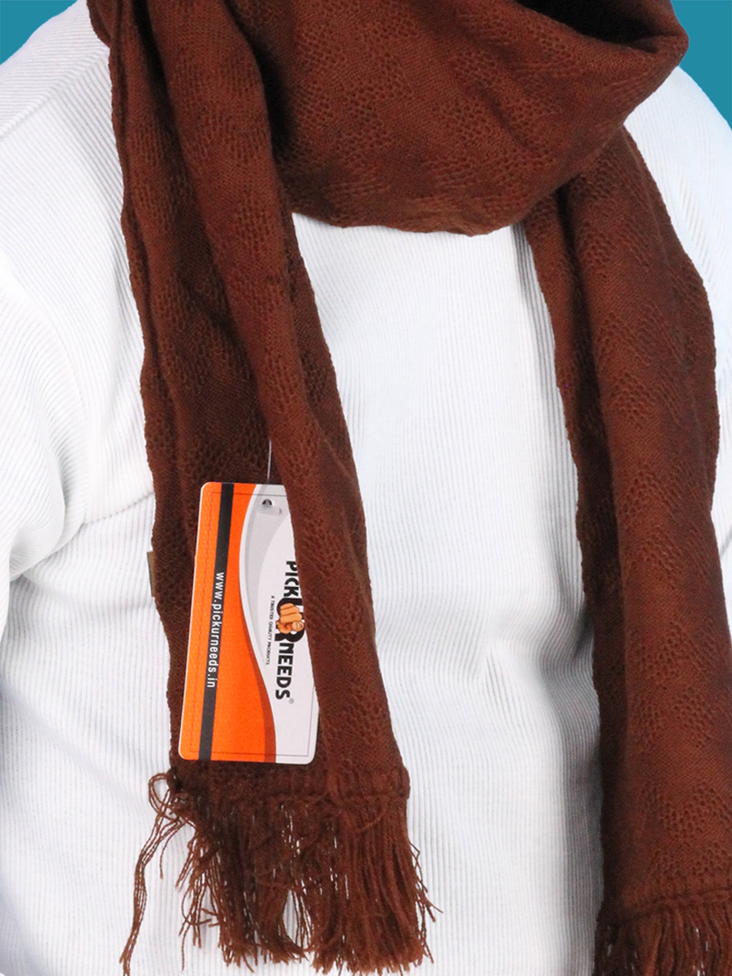 Pick Ur Needs Men’s Signature Winter Muffler Ultra-Soft Textured Scarf for Cold Weather Elegant Daily & Office Wear Muffler for Men