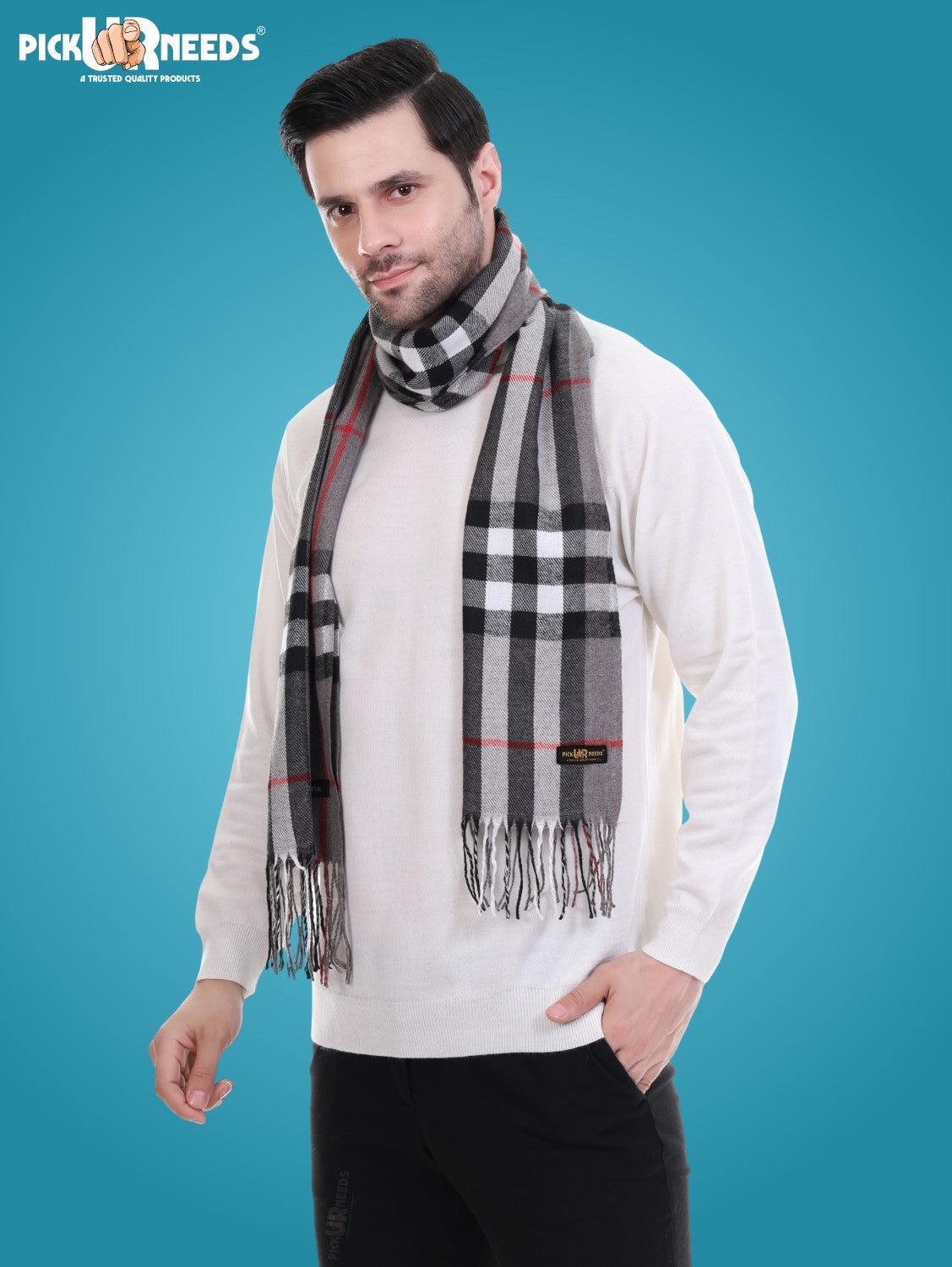 Pick Ur Needs Stylish Men’s Muffler – Warm, Soft & Trendy Winter Accessory