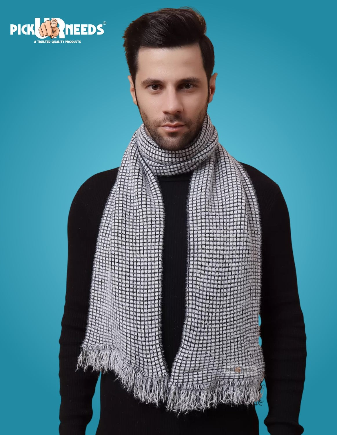Pick Ur Needs Stylish Men’s Muffler – Warm, Soft & Trendy Winter Accessory