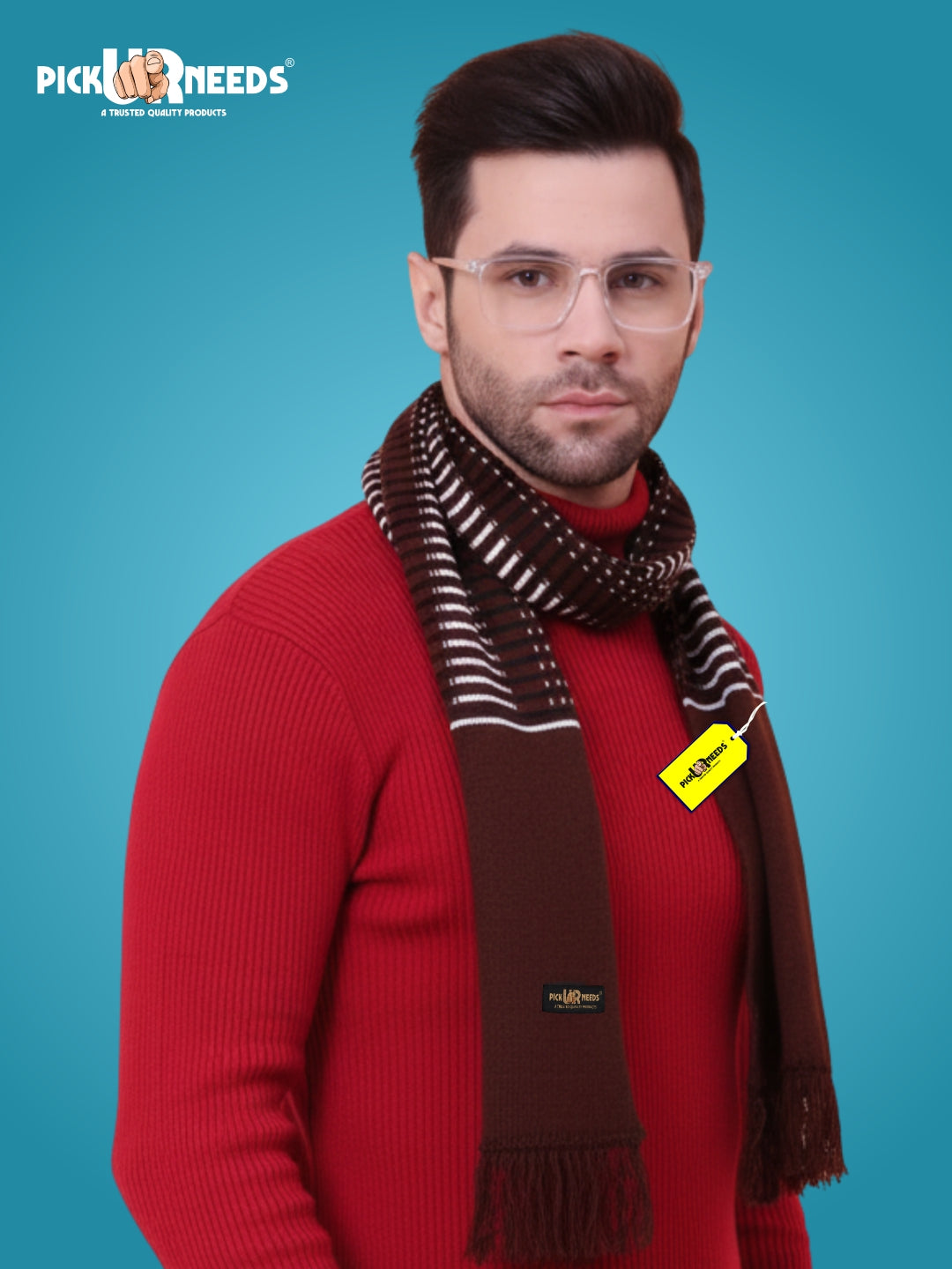 Pick Ur Needs Premium Winter Muffler for Men Soft Woolen Knitted Scarf for Warmth & Style