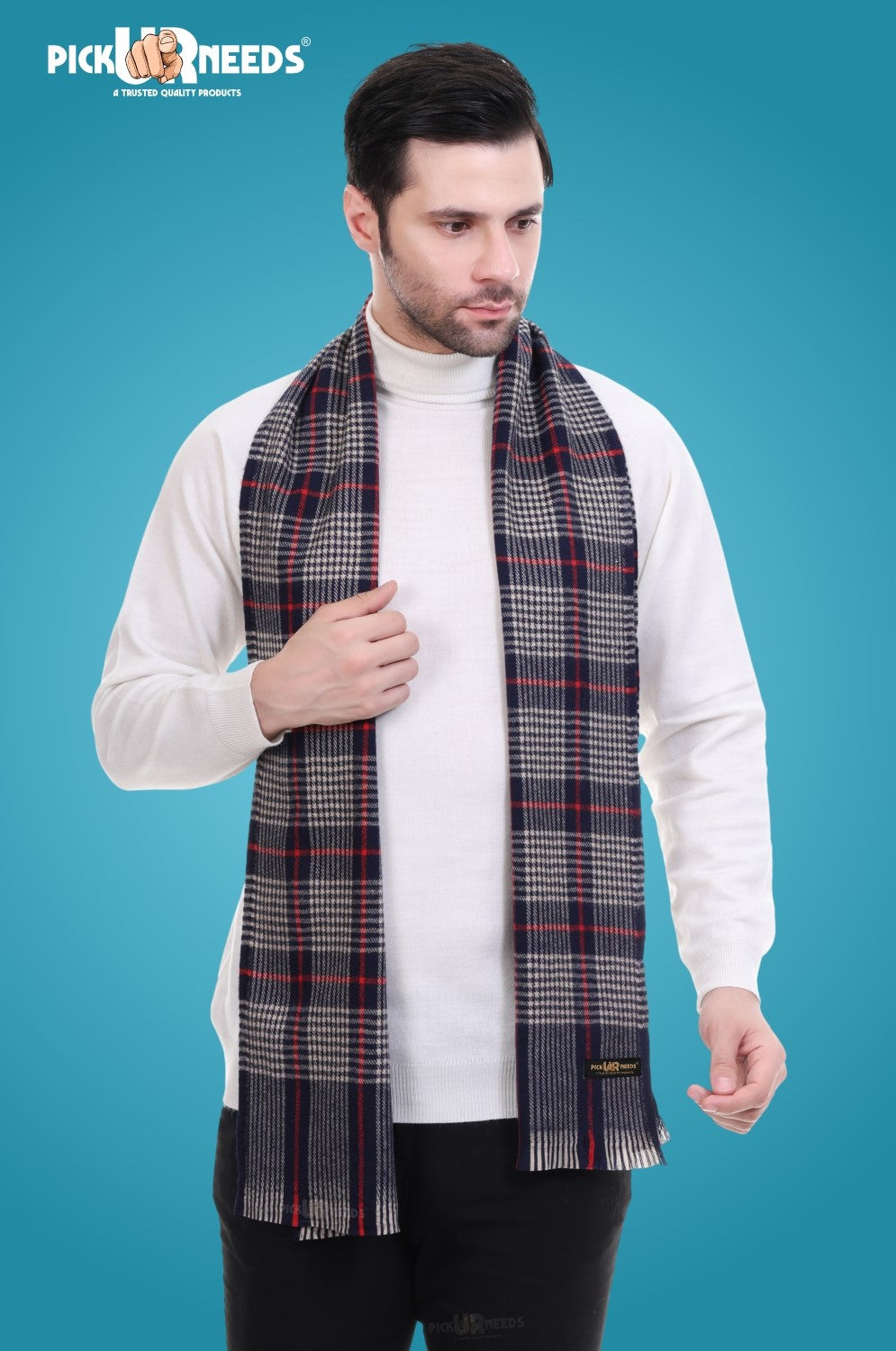 Pick Ur Needs Stylish Men’s Muffler – Warm, Soft & Trendy Winter Accessory