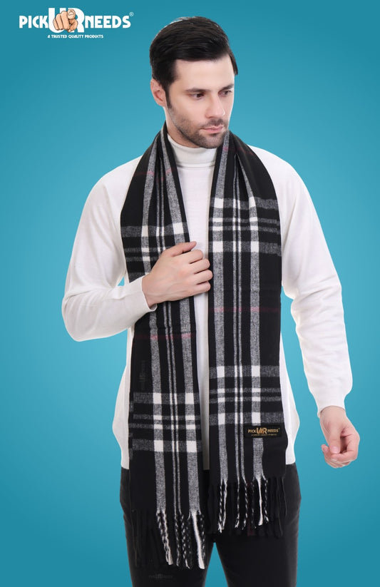 Pick Ur Needs Stylish Men’s Muffler – Warm, Soft & Trendy Winter Accessory