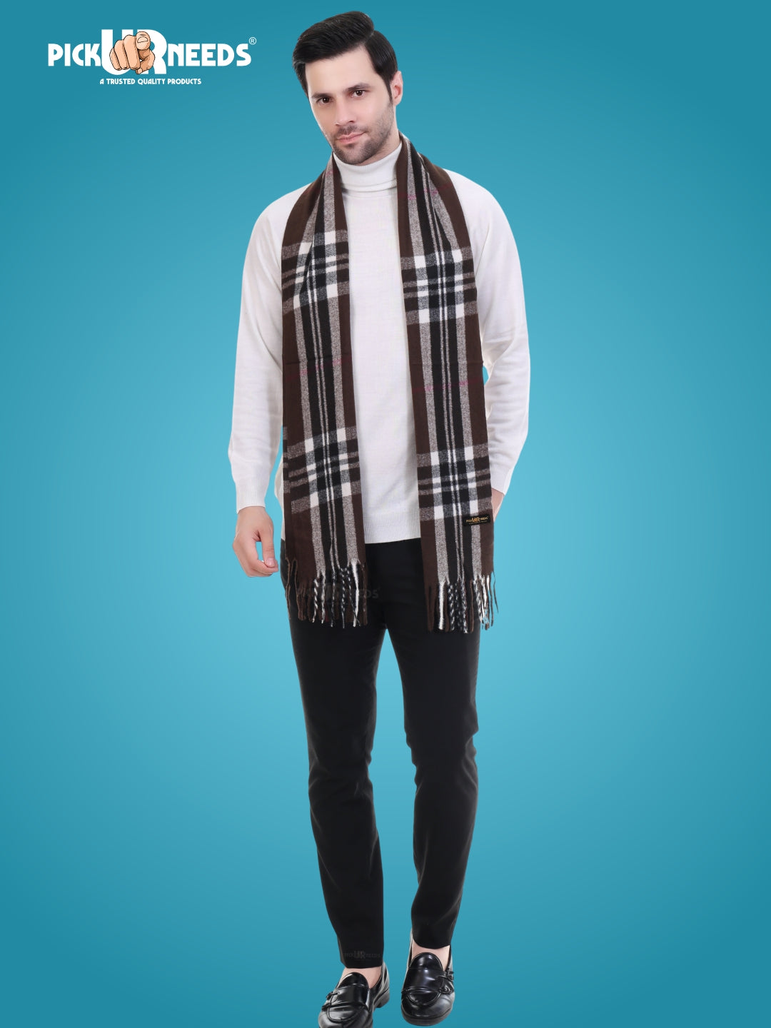 Pick Ur Needs Stylish Men’s Muffler – Warm, Soft & Trendy Winter Accessory