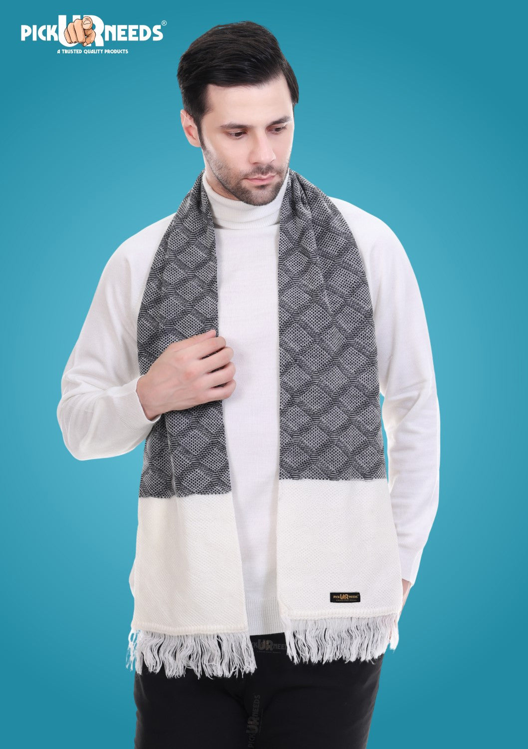 Pick Ur Needs Stylish Men’s Muffler – Warm, Soft & Trendy Winter Accessory
