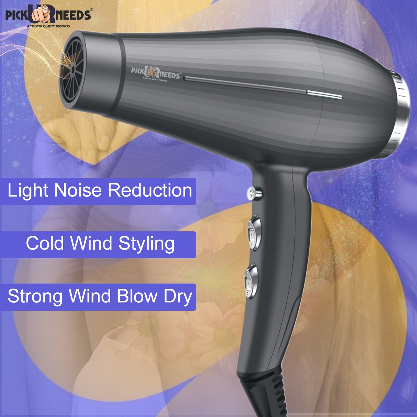 Pick Ur Needs 5000 Watt Professional Hair Dryer With Powerfull Motor 3 Temperature / 2 Speed Hair Dryer (5000 W, Green)