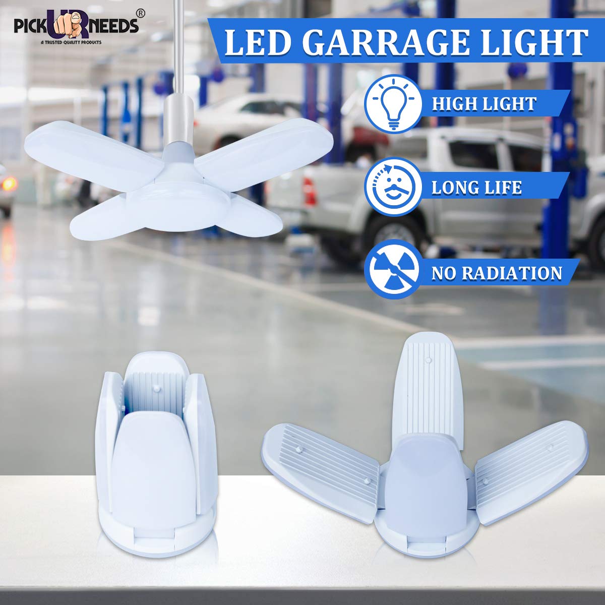 Pick Ur Needs 1 LEDs 9.5 m White Steady Bulb Rice Lights (Pack of 4)