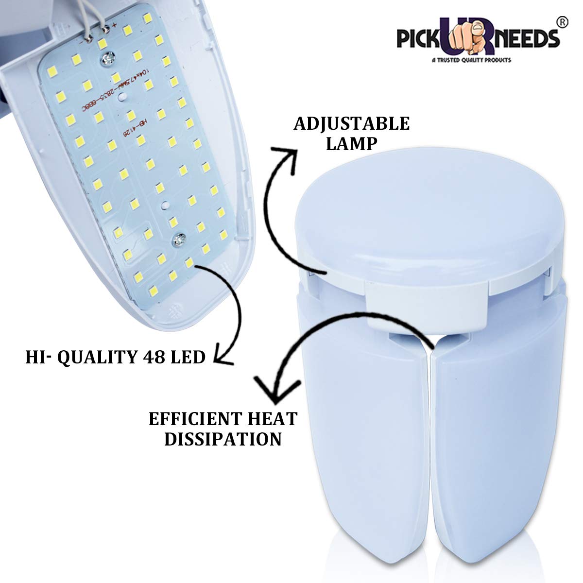 Pick Ur Needs 1 LEDs 9.5 m White Steady Bulb Rice Lights (Pack of 4)