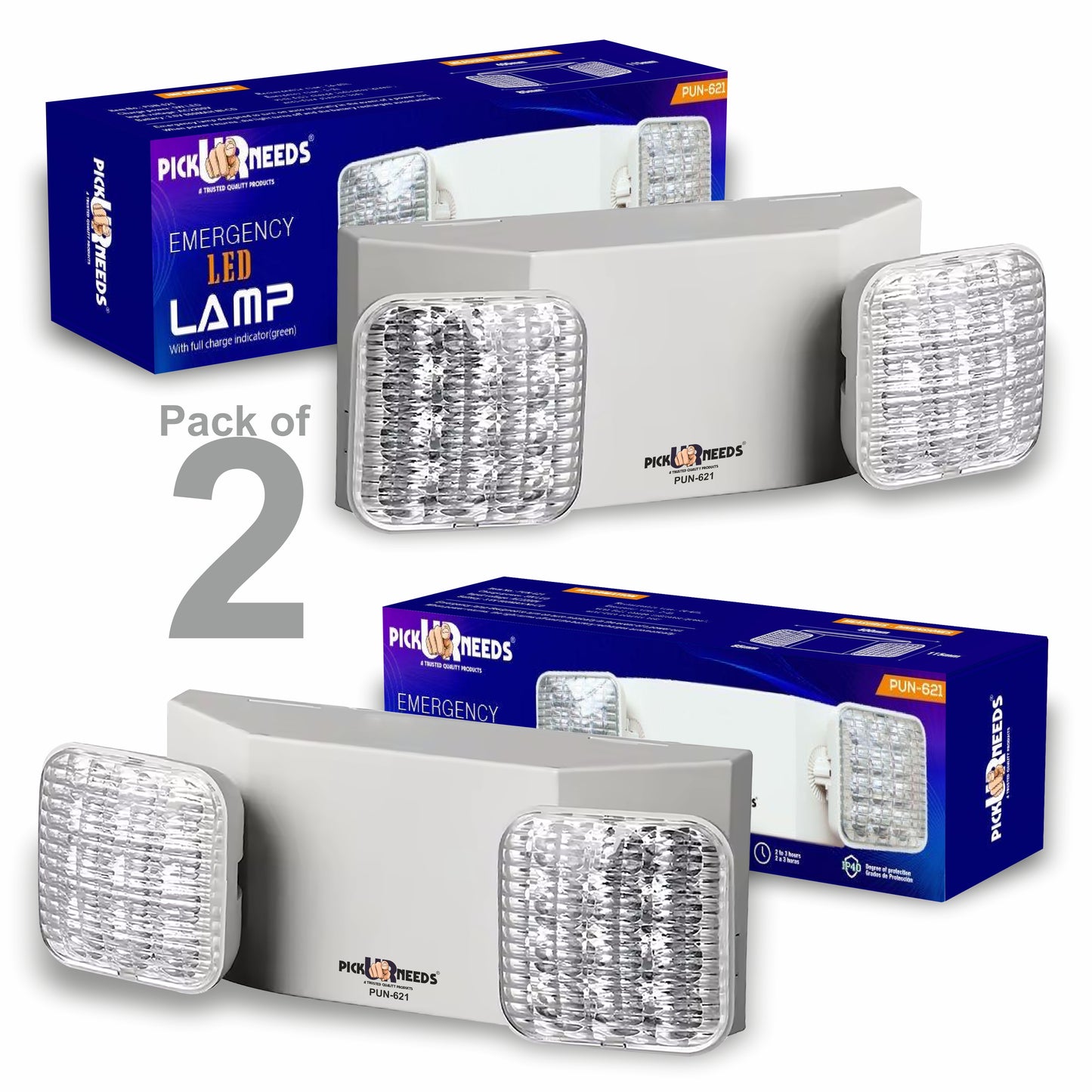 Pick Ur Needs LED Light Adjustable Lamp For Residential Commercial Usage 2400mAH 3 hrs Flood Lamp Emergency Light (White)