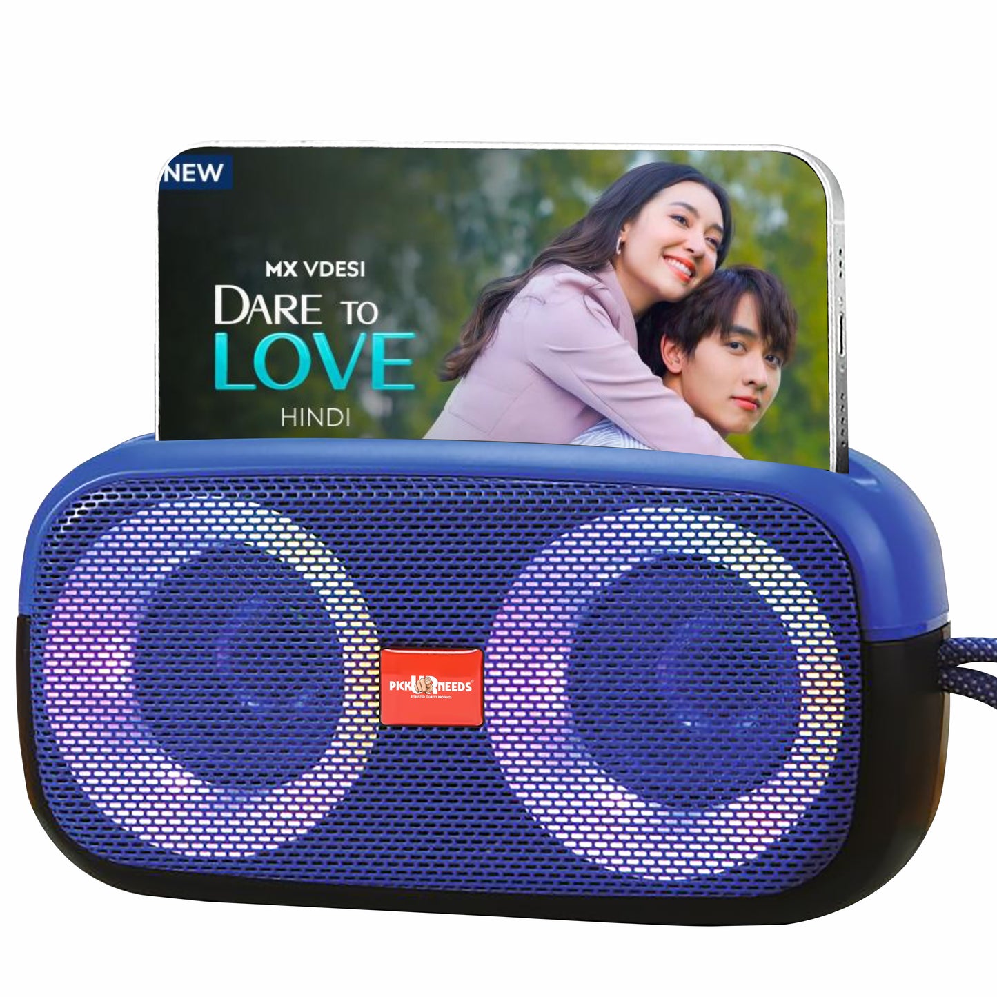 Pick Ur Needs Portable Wireless Speaker With RGB Dimmable Light USB/AUX/TF Card 6 Hrs Playtime 10 W Bluetooth Speaker (Black, 5.0 Channel)