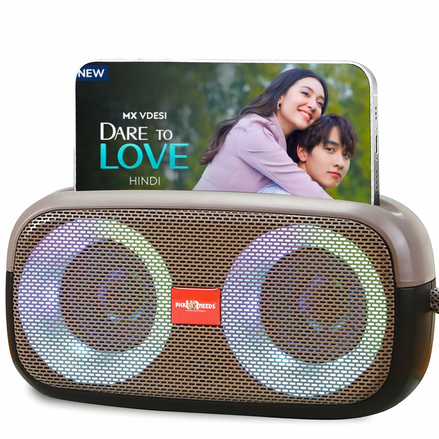 Pick Ur Needs Portable Wireless Speaker With RGB Dimmable Light USB/AUX/TF Card 6 Hrs Playtime 10 W Bluetooth Speaker (Black, 5.0 Channel)