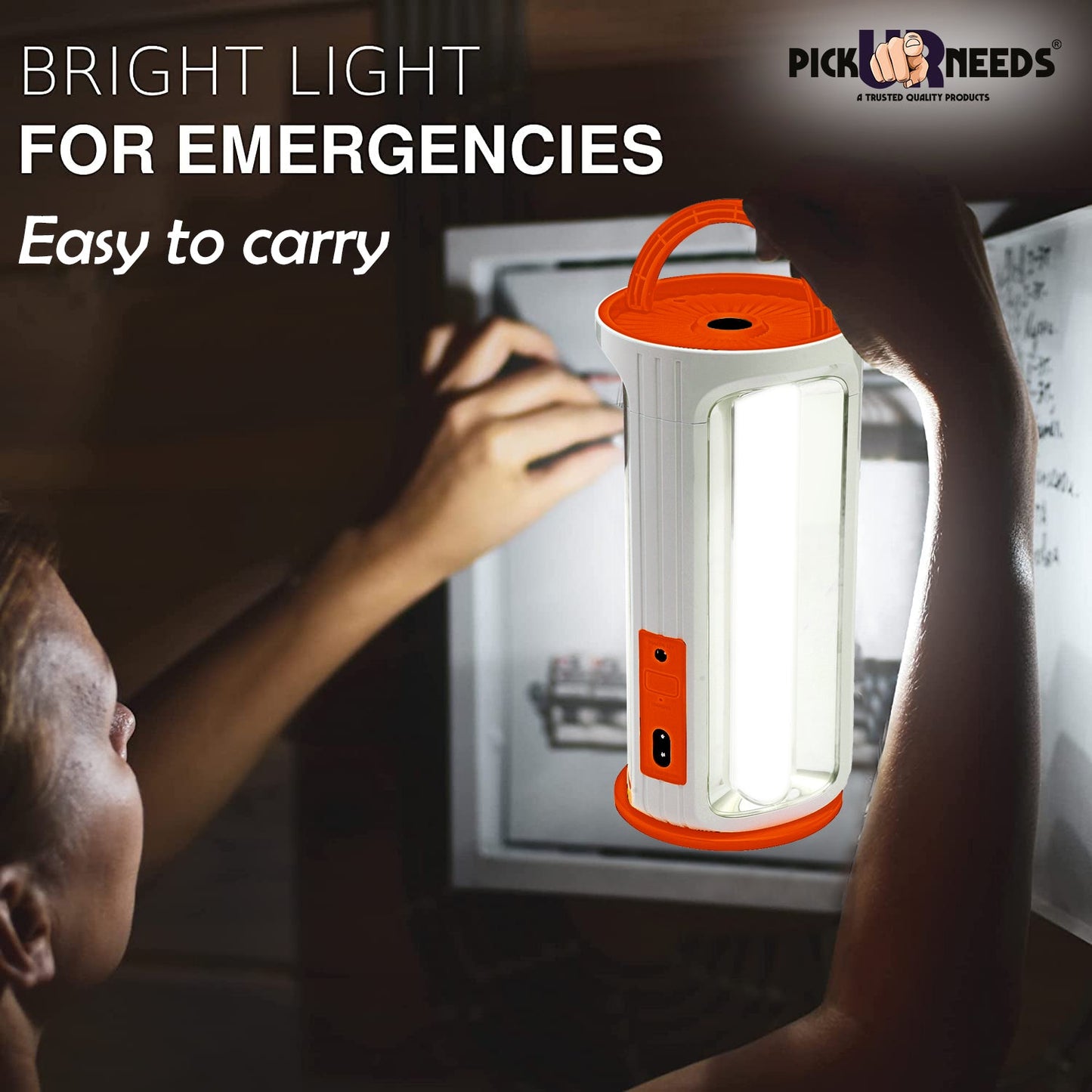 Pick Ur Needs Rechargeable 90W Home Emergency Light 3 Side Tube Floor Lantern Lamp with Hanging Handle