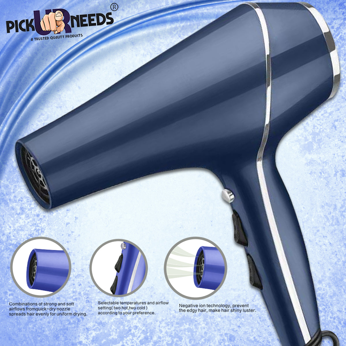 Pick Ur Needs Professional Stylish Hair Dryer With Over Heat Protection Hot And Cold Dryer Hair Dryer (5000 W, Green)