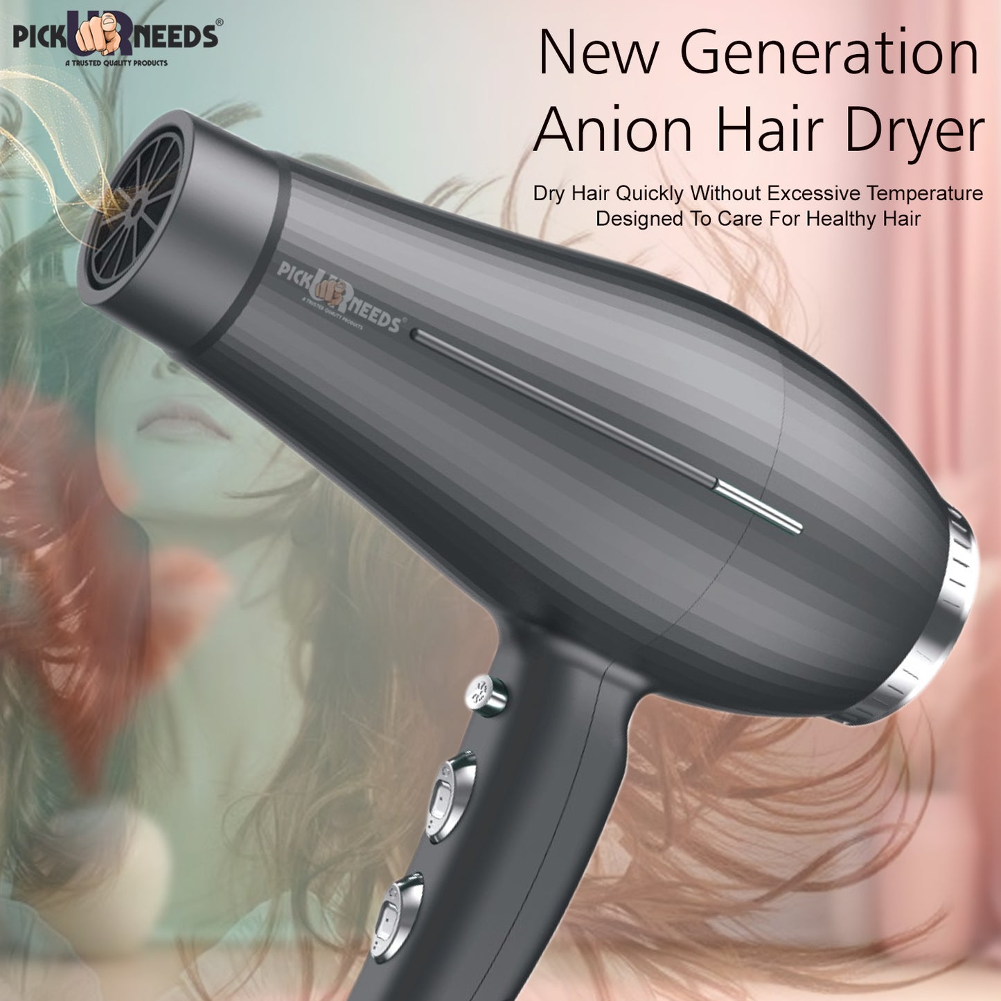 Pick Ur Needs 5000 Watt Professional Hair Dryer With Powerfull Motor 3 Temperature / 2 Speed Hair Dryer (5000 W, Green)