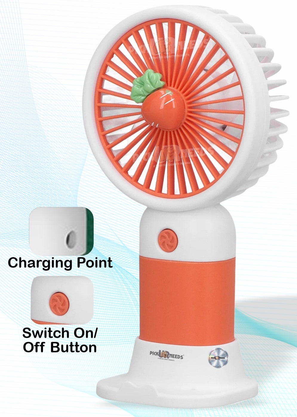 Pick Ur Needs Mini Fan Portable Design Rechargeable Battery Fan For Outdoor Camping Adventure