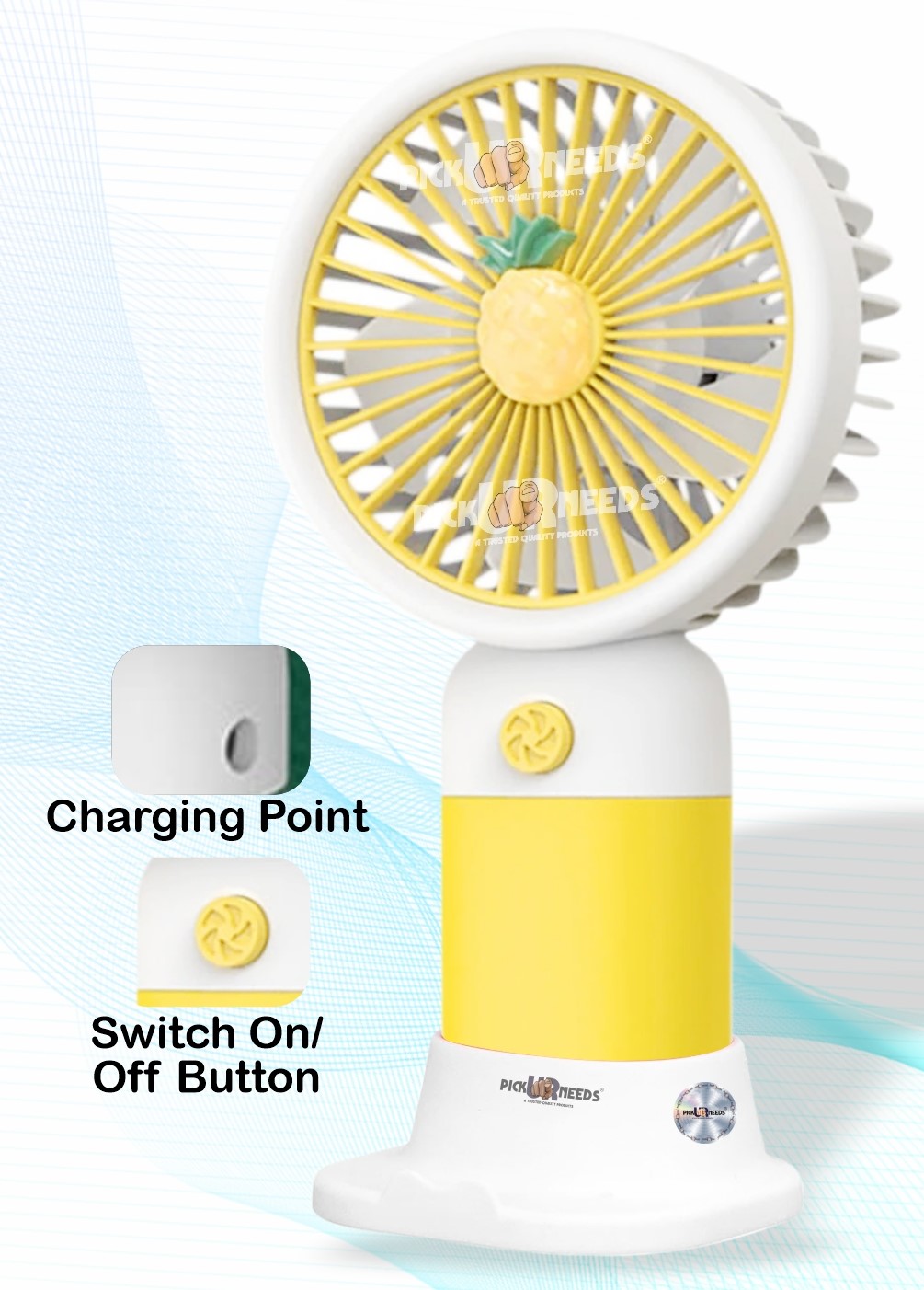 Pick Ur Needs Mini Fan Portable Design Rechargeable Battery Fan For Outdoor Camping Adventure