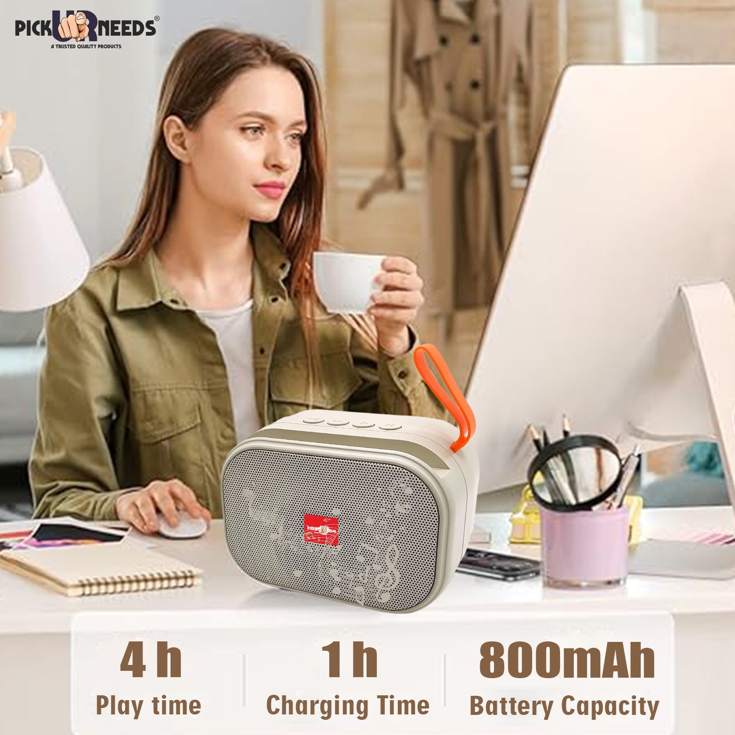 Pick Ur Needs Wireless 2 Side Loud Speaker With USB / TF Card Support 5 W Bluetooth Speaker (Blue, 5.0 Channel)