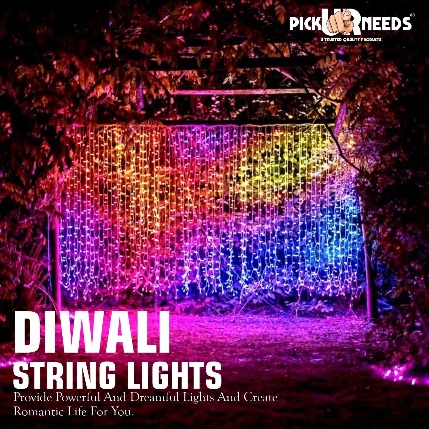Pick Ur Needs decorative light fixture known for its elegant design and ambient glow. Often used in homes and events, it adds a warm, inviting atmosphere with a touch of traditional or contemporary charm.