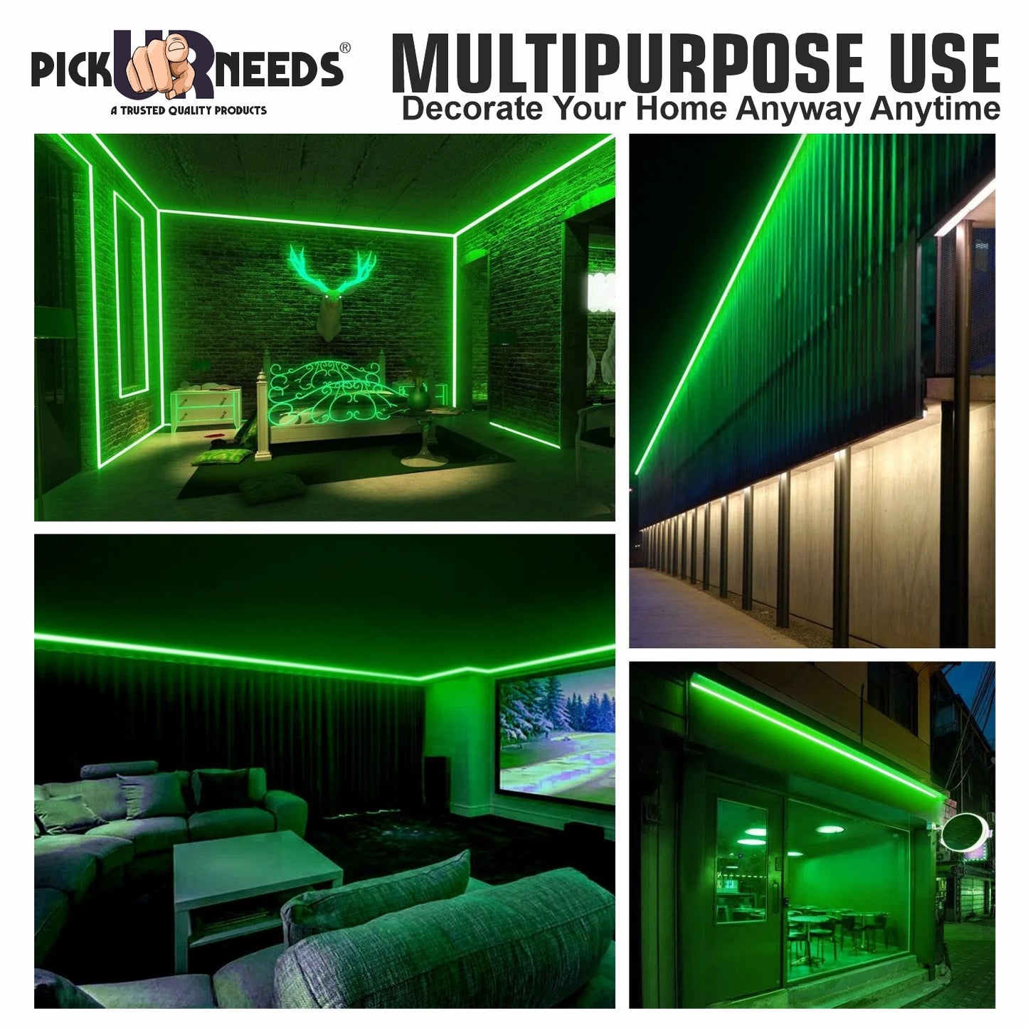 Pick Ur Needs 5M Rope 240 LED Light / Strip Ceiling Green Color Functional / Festival Light Light Strip