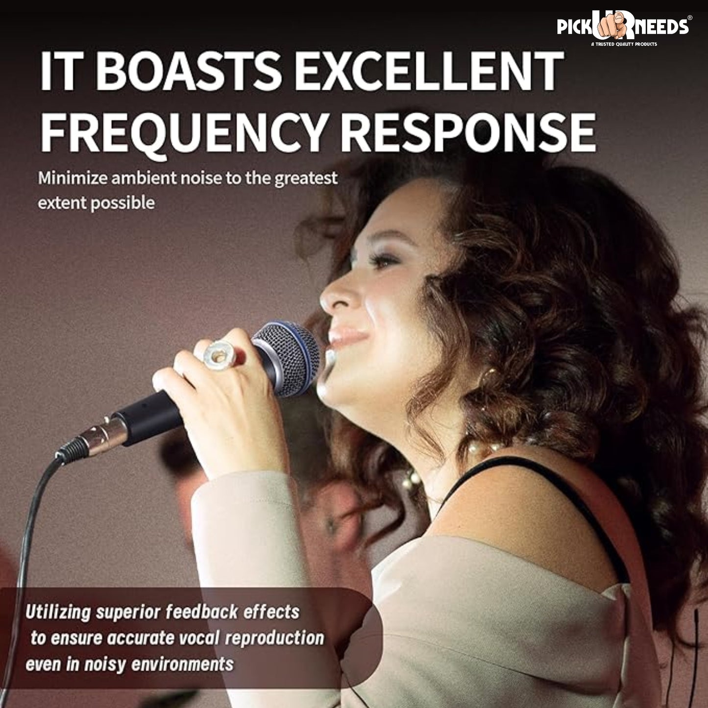 Pick Ur Needs Professional Dynamic Microphone –Singing, Karaoke & Live Performance- Corded Mic Microphone
