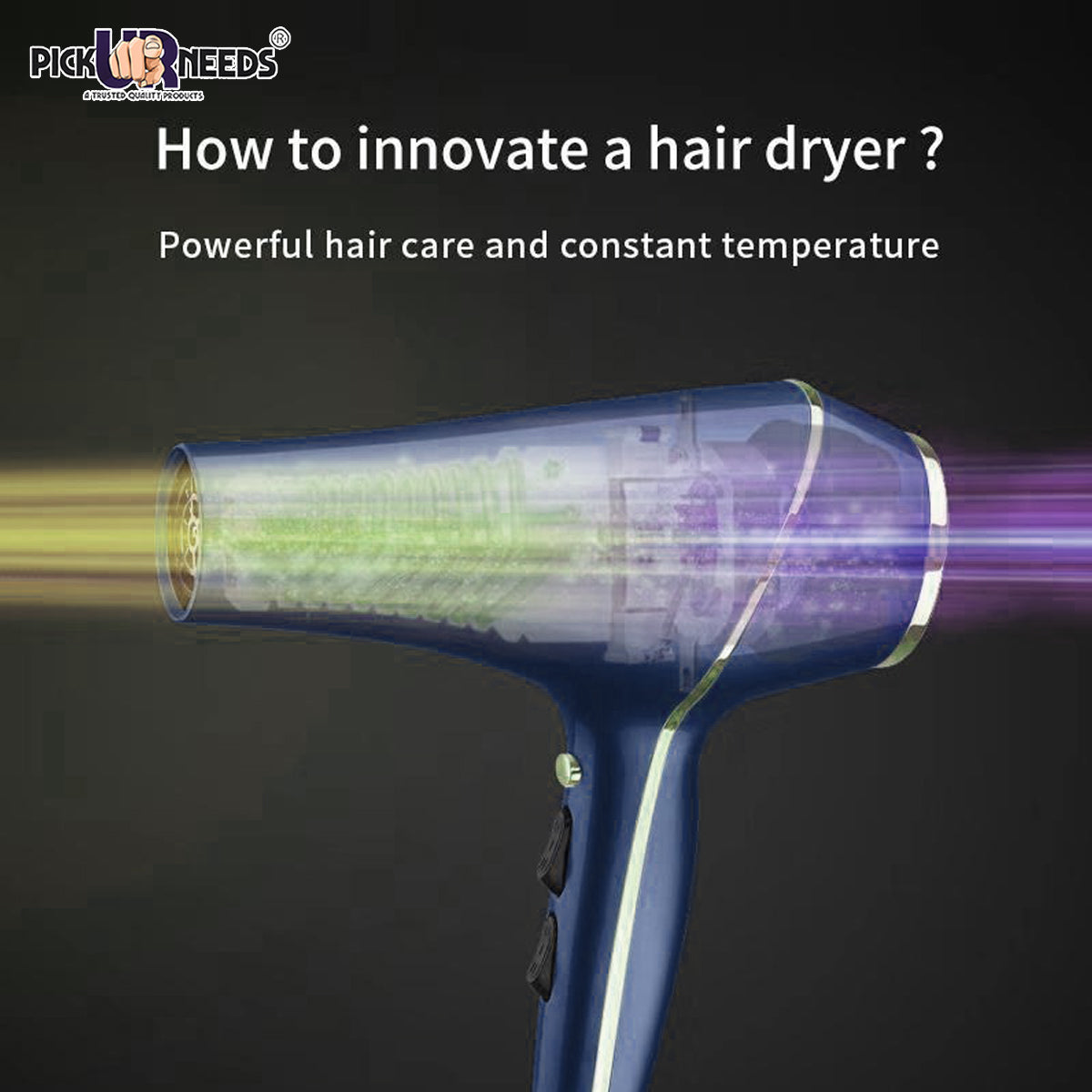 Pick Ur Needs Professional Stylish Hair Dryer With Over Heat Protection Hot And Cold Dryer Hair Dryer (5000 W, Green)