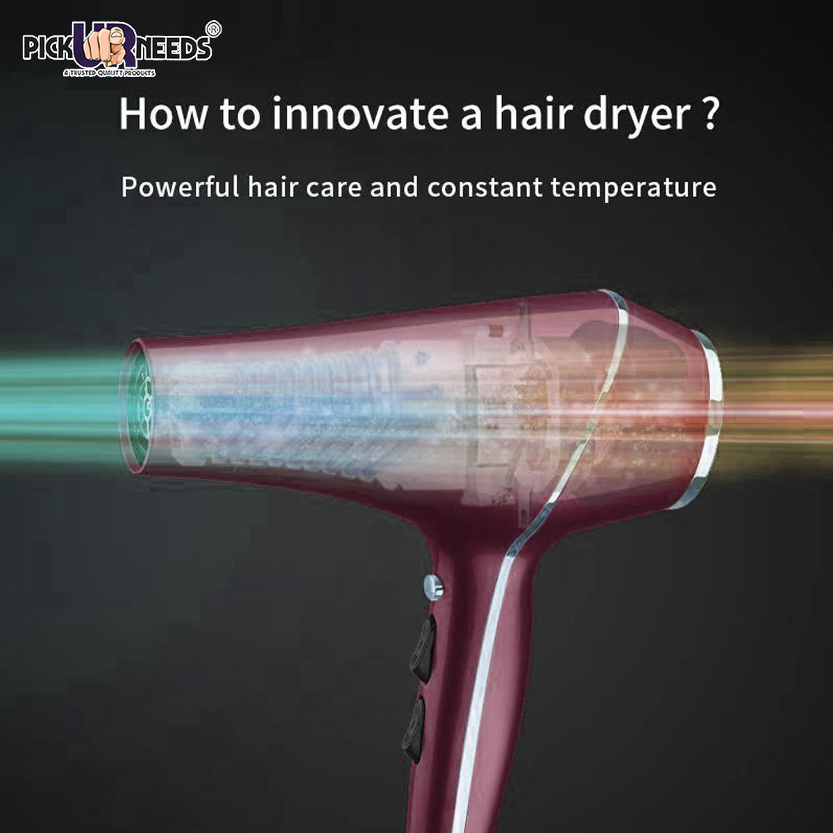 Pick Ur Needs Professional Stylish Hair Dryer With Over Heat Protection Hot And Cold Dryer Hair Dryer (5000 W, Green)