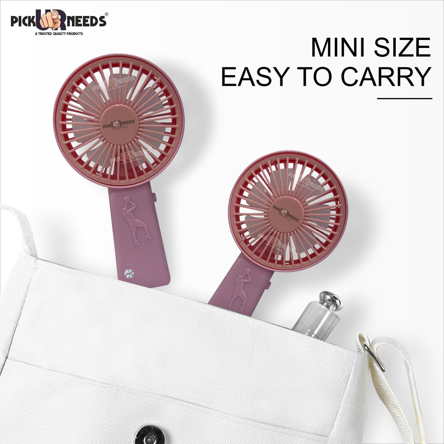 Pick Ur Needs Mini Handheld Rechargeable Fan For Home/Ofice USB Charging 2 Speed Mode Mini Pocket Fan