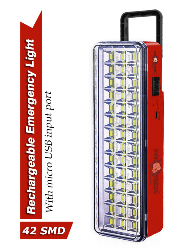 Pick Ur Needs Solar 42 SMD LED Rechargeable Floor Lantern Lamp Emergency Light Pack of 2 Torch (White, 23 cm, Rechargeable)