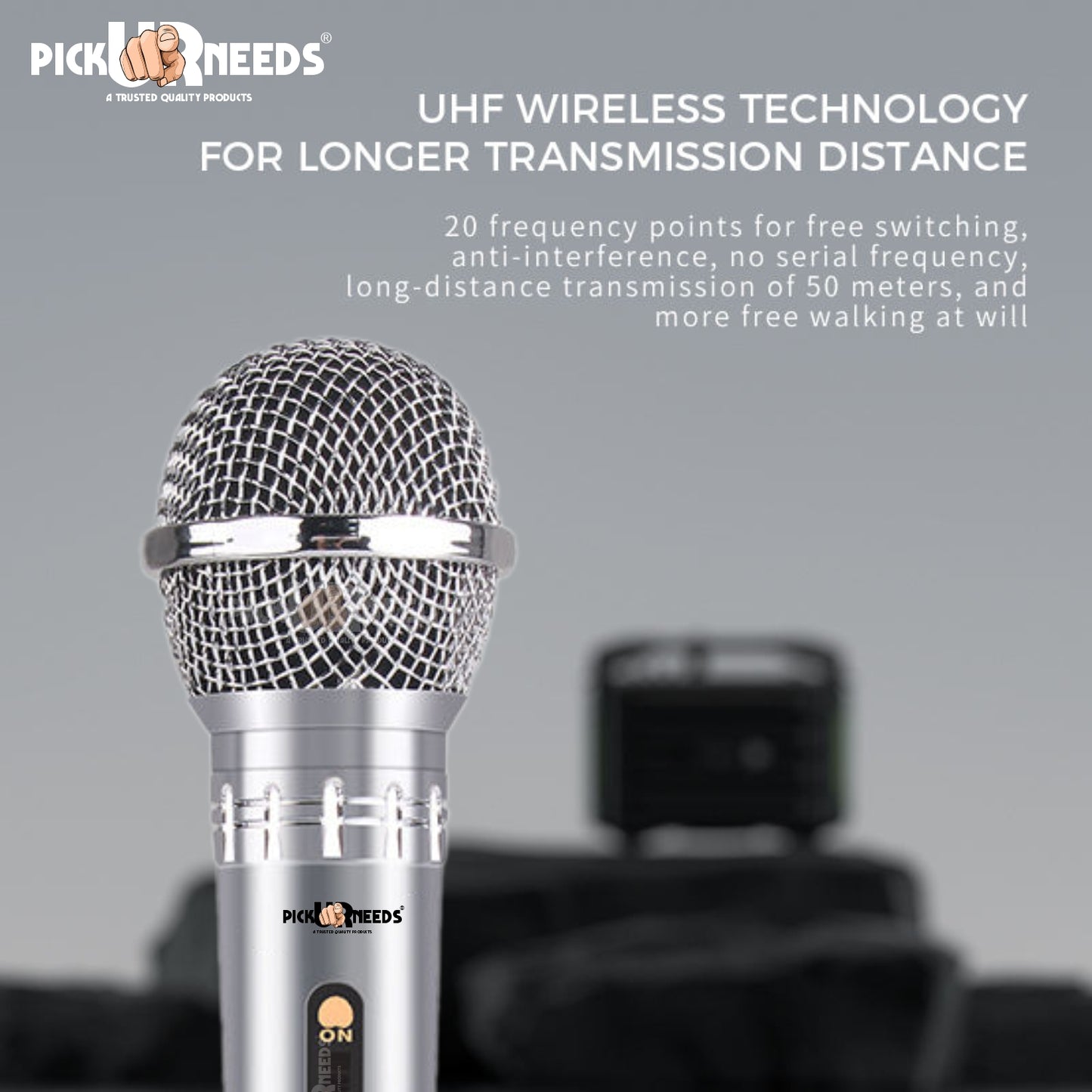 Pick Ur Needs Professional Dynamic Microphone – Wired Cardioid Mic, All-Metal Body- Corded Mic Microphone