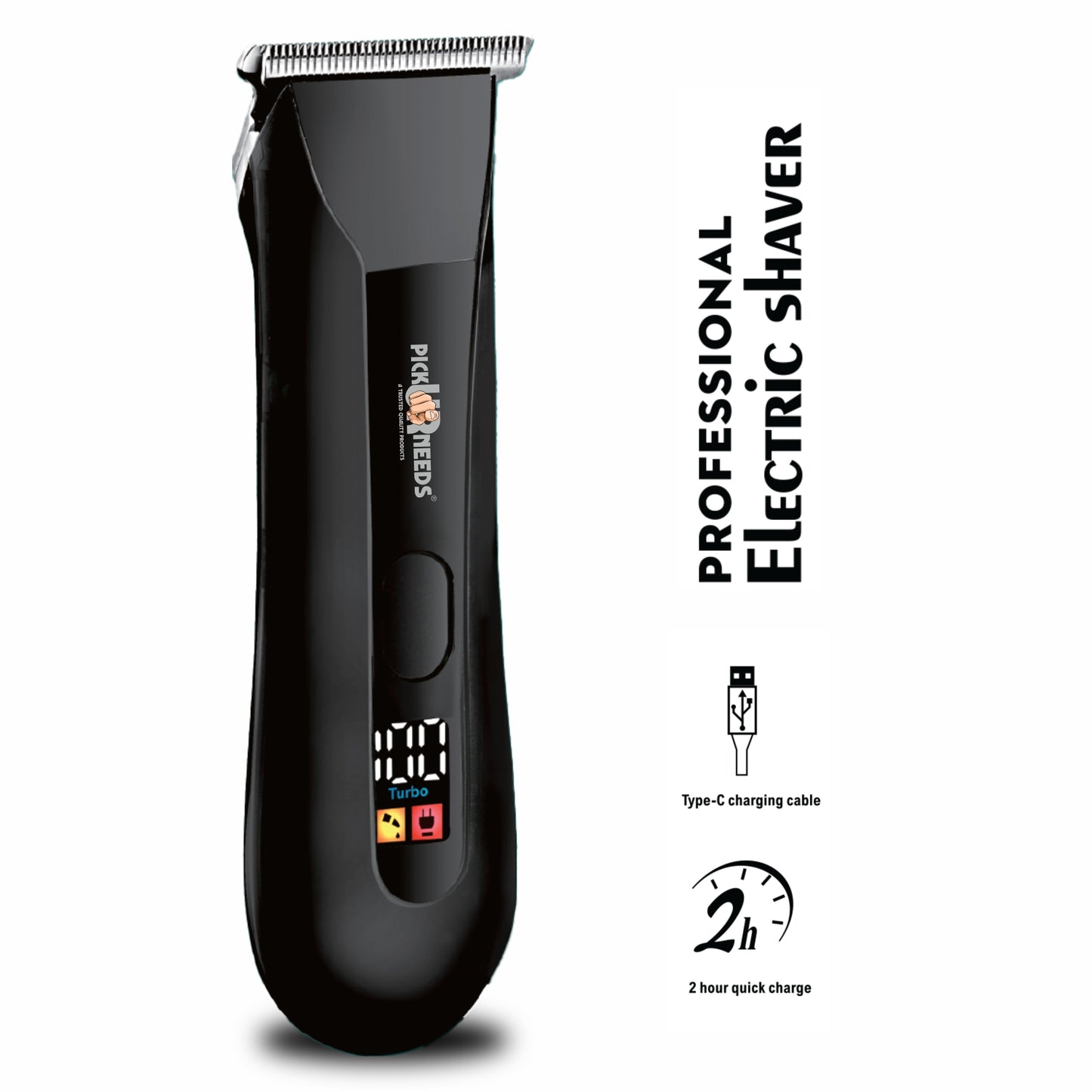 Pick Ur Needs Rechargeable Electric Hair Remover /Clippers /Trimmer For Men & Women Trimmer 120 min Runtime 3 Length Settings (Black)