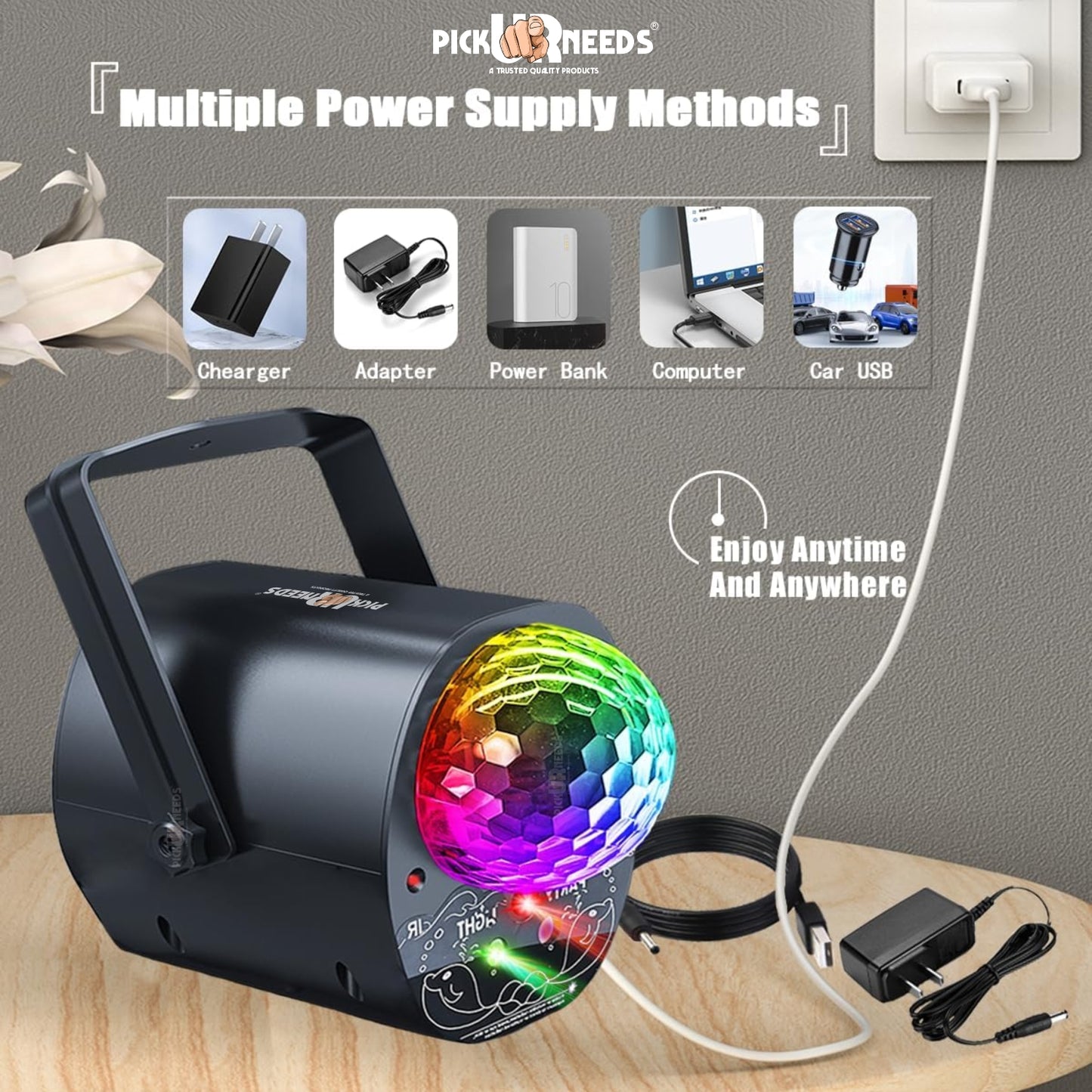 Pick Ur Needs Disco Ball Party Lights DJ Laser Light with Remote β Sound Activated (50 nm, Multicolor)