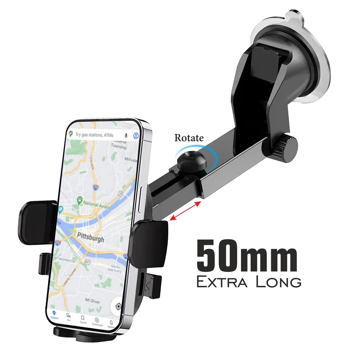 Pick Ur Needs Car Mobile Universal Bracket Phone Holder Dashboard Car Mount 360° Rotate Mobile Holder