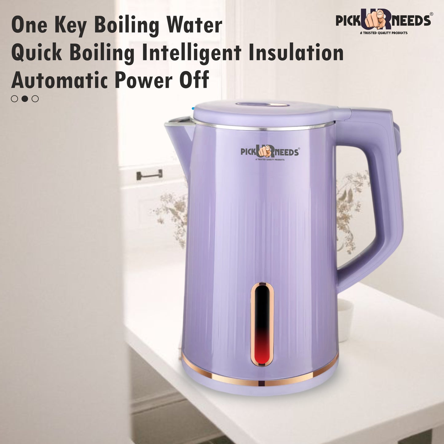 Pick Ur Needs Electric Tea Coffee Kettle Jug 1.6 Litres LED Backlight 1500W With Auto Cut Off Electric Kettle ( 1.6 L,Purple )