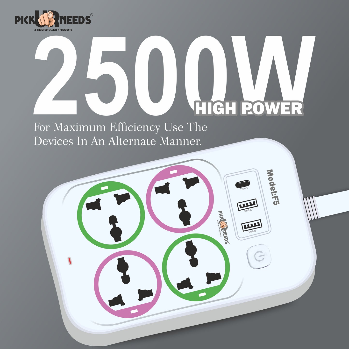 Pick Ur Needs electrical socket F5 10 A Four Pin Socket
