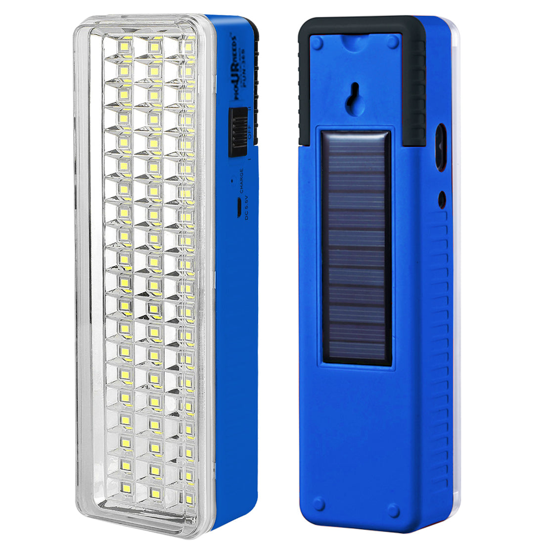 Pick Ur Needs Solar 60 SMD LED Rechargeable Floor Lantern Lamp Emergency Light Pack of 2 Torch (White, 23 cm, Rechargeable)