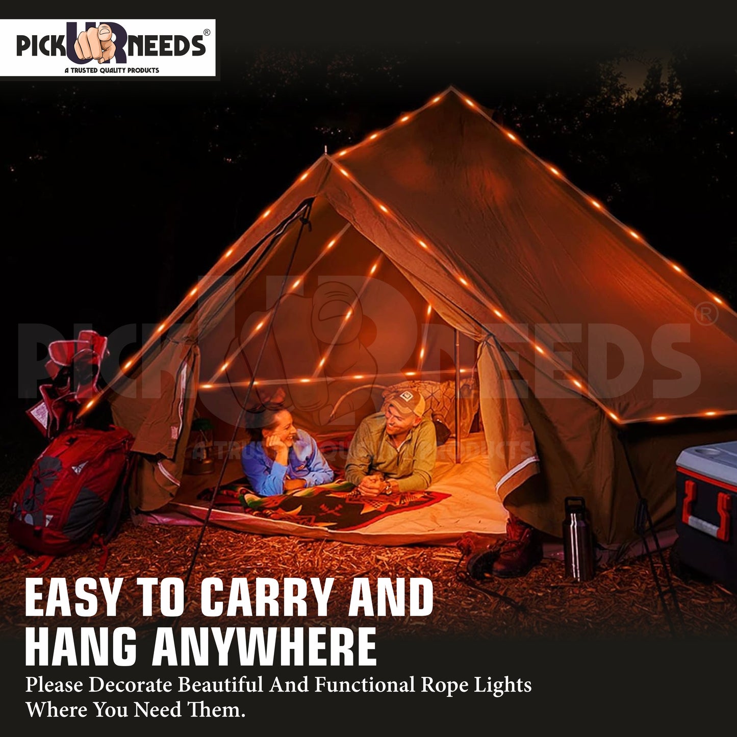 Pick Ur Needs Festival Decorative Light Strip / 1200 LED 10 Meter Rope /Stip Light Orange Color Functional