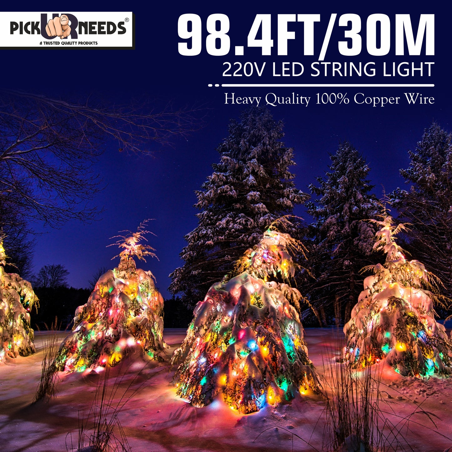 Pick Ur Needs 60 LEDs 30 m Multicolor Color Changing Bulb Rice Lights (Pack of 2)