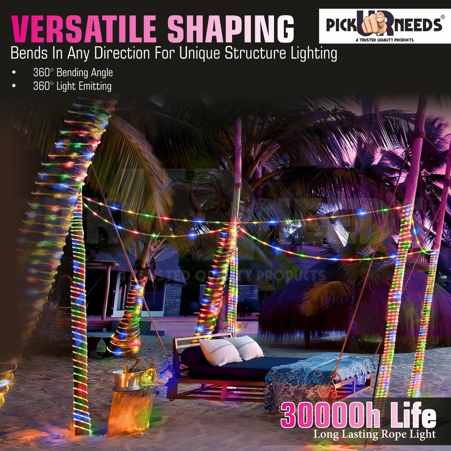 Pick Ur Needs Festival Light / 1200 LEDs 10 m Multicolor Steady Strip Lights / Decoration Lights