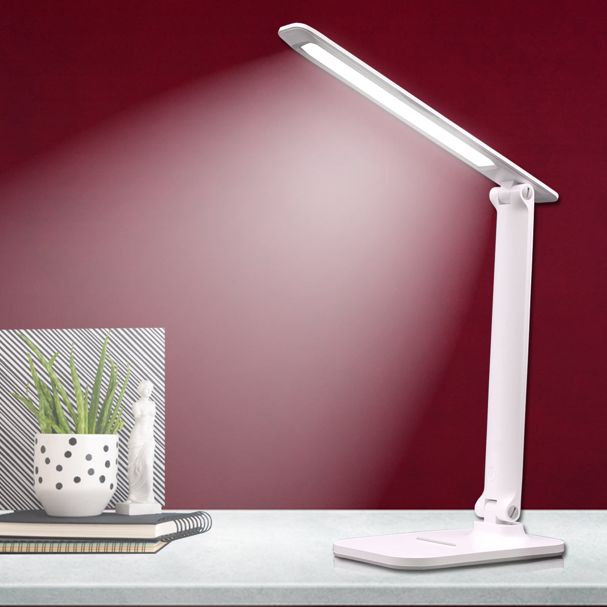 Pick Ur Needs Rechargeable Led Touch On/Off Switch Study Desk / Table Lamp Eye Protection Student USB Charging