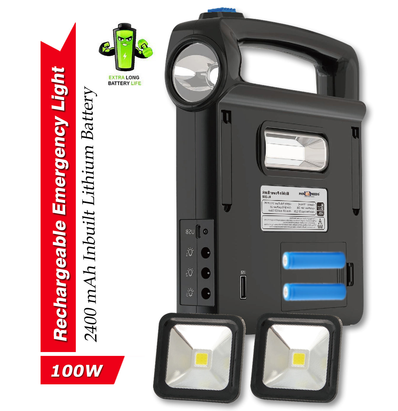 Pick Ur Needs® Portable Solar Panel Generator System USB Port with Flashlight Outdoor Emergency Lamp Lighting