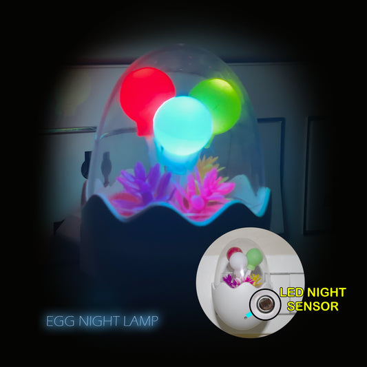 Pick Ur Needs Sensor LED Auto On/Off Colour Changing Night Light Oval Shape Lamp Plug-in