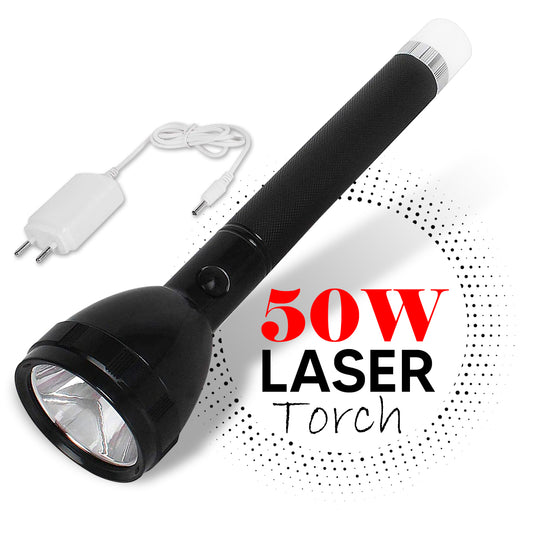 Pick Ur Needs Rechargeable 2 in 1 Long Range 50 Watt Led Torch with Long Emergency Tube Light with Duel Battery