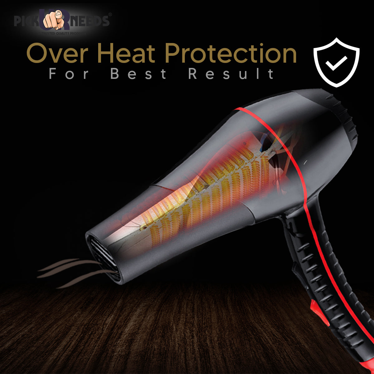 Pick Ur Needs Salon Grade High Range Professional Hair Dryer Hair Dryer With Comb Reducer (4000 Watt)